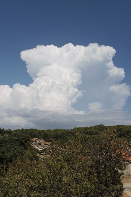 Impressive cumulonimbus cloud over Brac